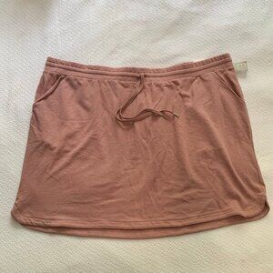 NEW Maurices cotton blend pull on elastic waist light pink blush summer skirt